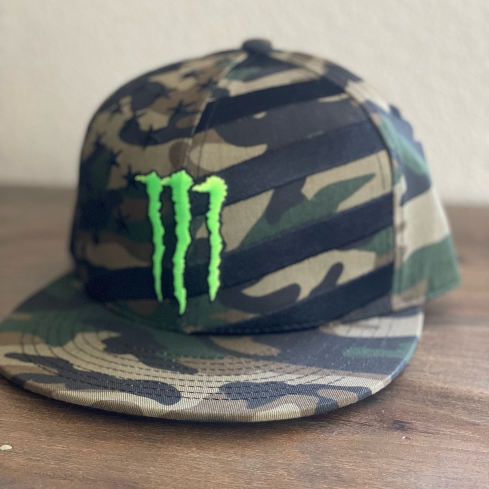 Monster Energy Camo Snapback Hat